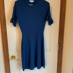 Calvin Klein Blue Sweater Dress Medium